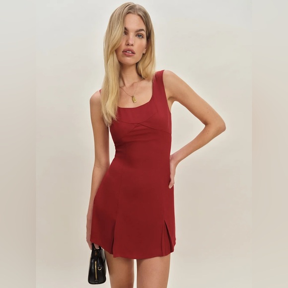Reformation Cher Dress in Rubies. Brand new without tags,  never worn. - Picture 2 of 5
